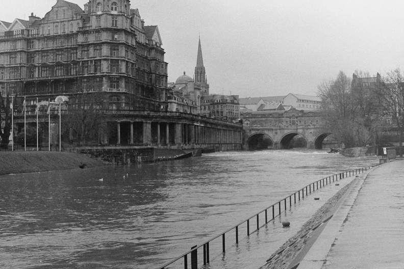 Avon in flood at Bath