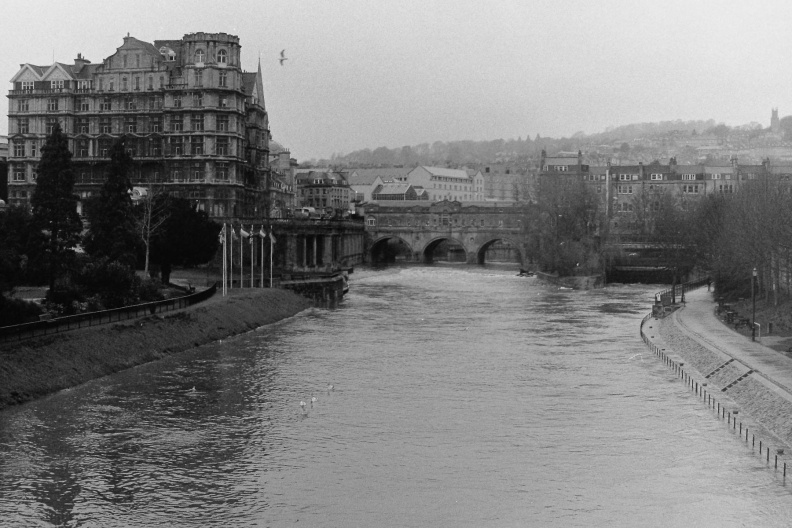 Avon in flood at Bath