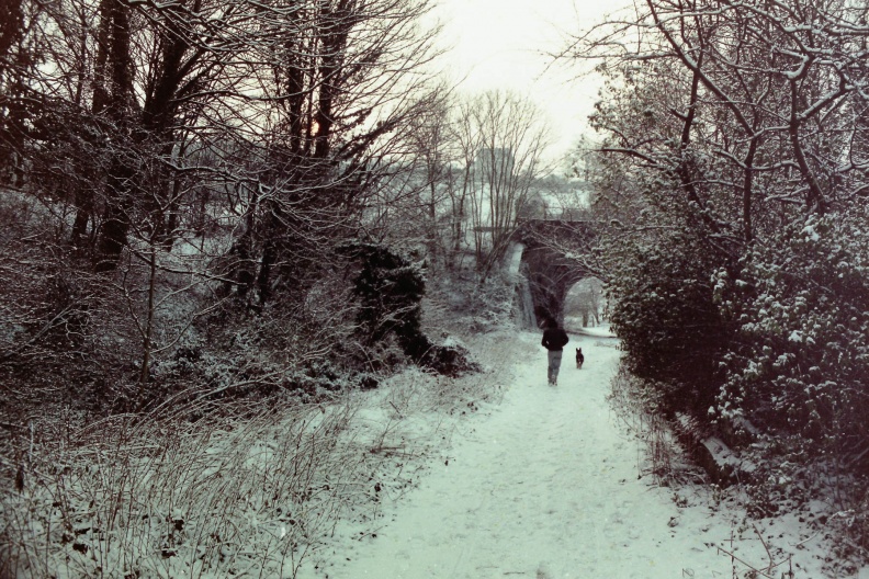 Bath in the snow