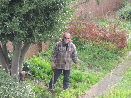Working in the garden