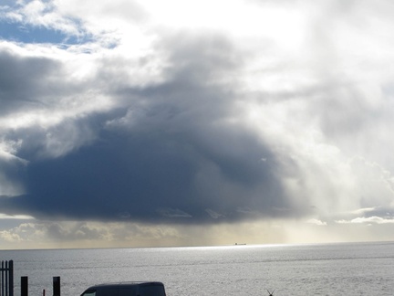 Threatening clouds over the sea