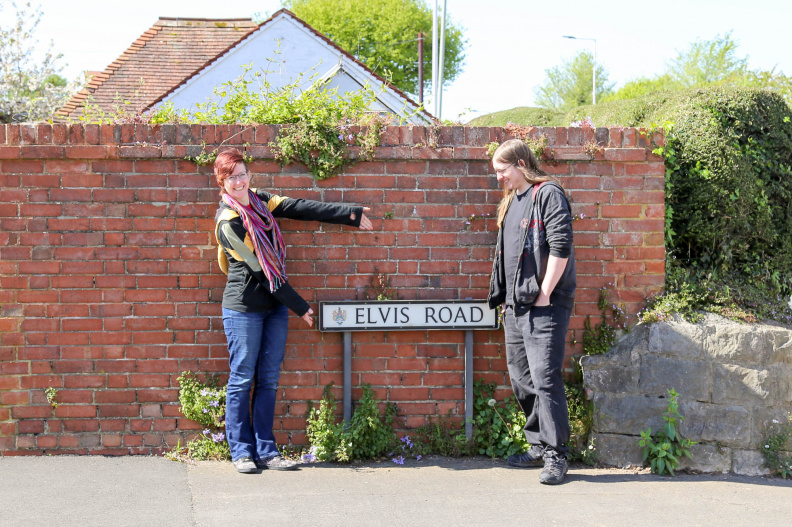 Nicola and Joffre visiting Wickham Towers