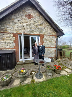Susan and Uist at Mum's house